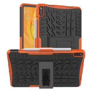 For Huawei Matepad Pro 10.8 Tire Texture Shockproof TPU+PC Protective Case with Holder(Orange)