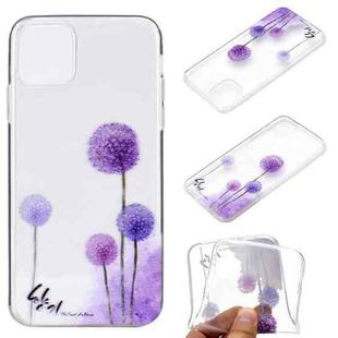 For iPhone 14 Pro Coloured Drawing Pattern Transparent TPU Protective Case(Dandelion)