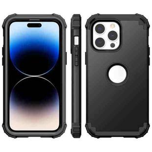 For iPhone 14 Pro 3 in 1 Shockproof Phone Case(Black)