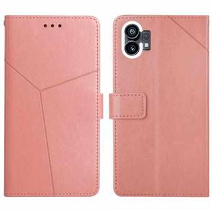 For Nothing Phone 1 HT01 Y-shaped Pattern Flip Leather Phone Case(Pink)