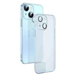 For iPhone 14 Plus Camera Protector Translucent Frosted PC Phone Case (White)