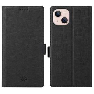 For iPhone 14 ViLi K Series Dual-side Buckle Magsafe Leather Phone Case (Black)