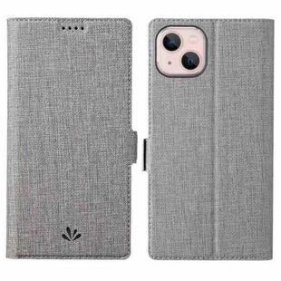 For iPhone 14 ViLi K Series Dual-side Buckle Magsafe Leather Phone Case (Grey)