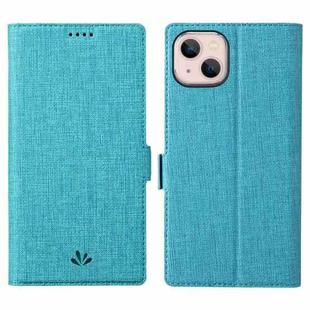 For iPhone 14 ViLi K Series Dual-side Buckle Magsafe Leather Phone Case (Blue)