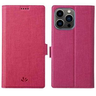 For iPhone 14 Pro Max ViLi K Series Dual-side Buckle Magsafe Leather Phone Case(Rose Red)