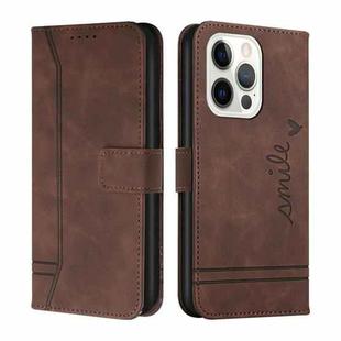 For iPhone 14 Retro Skin Feel Horizontal Flip Leather Phone Case Pro Max(Coffee)