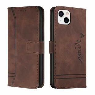 For iPhone 14 Retro Skin Feel Horizontal Flip Leather Phone Case Max(Coffee)