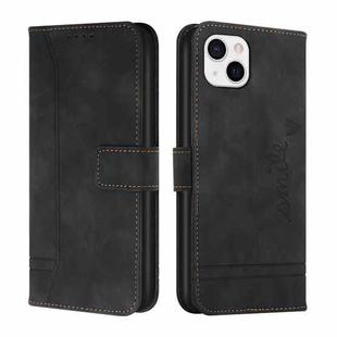 For iPhone 14 Retro Skin Feel Horizontal Flip Leather Phone Case Max(Black)