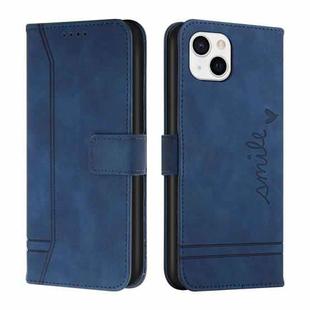 For iPhone 14 Retro Skin Feel Horizontal Flip Leather Phone Case Max(Blue)