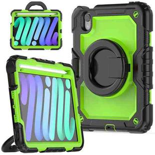 For iPad mini 6 Bracelet Holder Silicone + PC Tablet Case(Yellow Green)