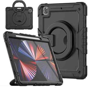 For iPad Pro 12.9 2021 Bracelet Holder Silicone + PC Tablet Case(Black)
