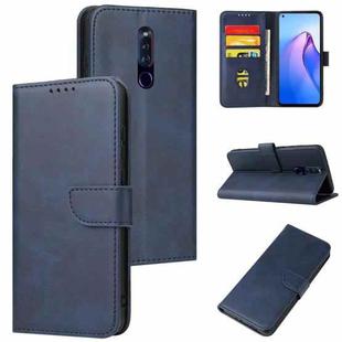 For OPPO F11 Pro Calf Texture Buckle Flip Leather Phone Case(Blue)