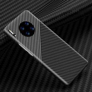 For Huawei Mate 30 Carbon Fiber Texture Shockproof Phone Case(White+Black)