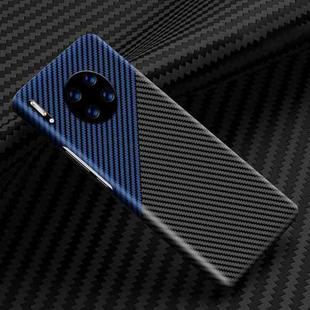 For Huawei Mate 30 Carbon Fiber Texture Shockproof Phone Case(Blue+Black)