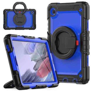 For Samsung Galaxy Tab A7 Lite Bracelet Holder Silicone + PC Tablet Case(Dark Blue)
