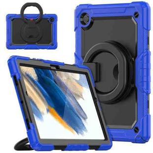 For Samsung Galaxy Galaxy Tab A8 Bracelet Holder Silicone + PC Tablet Case(Blue)