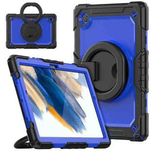For Samsung Galaxy Galaxy Tab A8 Bracelet Holder Silicone + PC Tablet Case(Dark Blue)
