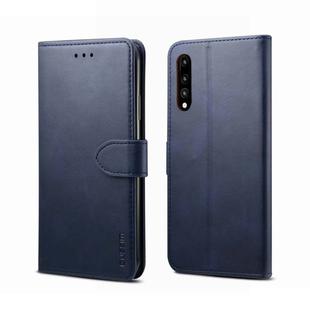 For Huawei P20 GUSSIM Business Style Horizontal Flip Leather Case with Holder & Card Slots & Wallet(Blue)