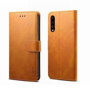 For Huawei P20 GUSSIM Business Style Horizontal Flip Leather Case with Holder & Card Slots & Wallet(Khaki)