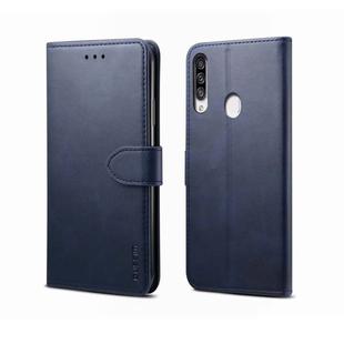 For Galaxy A20s GUSSIM Business Style Horizontal Flip Leather Case with Holder & Card Slots & Wallet(Blue)