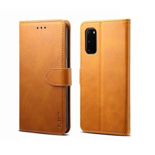 For Galaxy A51 GUSSIM Business Style Horizontal Flip Leather Case with Holder & Card Slots & Wallet(Khaki)
