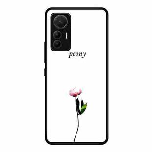 For Xiaomi 12 Lite Colorful Painted Glass Phone Case(A Flower)