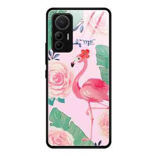 For Xiaomi 12 Lite Colorful Painted Glass Phone Case(Flamingo)