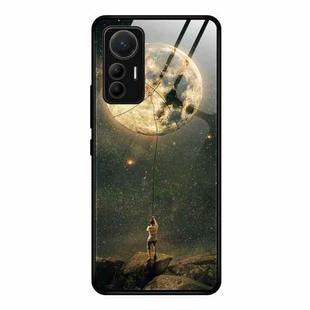 For Xiaomi 12 Lite Colorful Painted Glass Phone Case(Moon)