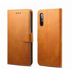 For Sony Xperia 5 GUSSIM Business Style Horizontal Flip Leather Case with Holder & Card Slots & Wallet(Khaki)