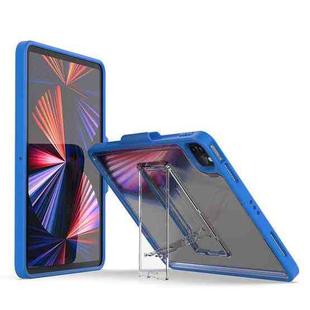 For iPad Pro 11 2022 / 2021 / 2020 / 2018 Mutural Transparent Holder Tablet Case(Blue)