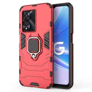 For OPPO A97 5G PC + TPU Shockproof Protective Phone Case with Magnetic Ring Holder(Red)
