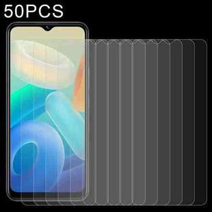 50 PCS 0.26mm 9H 2.5D Tempered Glass Film For vivo Y02s