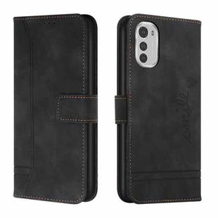 For Motorola Moto E32 Retro Skin Feel Horizontal Flip Leather Phone Case(Black)