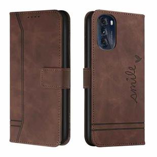 For Motorola Moto G 2022 Retro Skin Feel Horizontal Flip Leather Phone Case(Coffee)