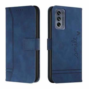 For Motorola Moto G62 5G Retro Skin Feel Horizontal Flip Leather Phone Case(Blue)