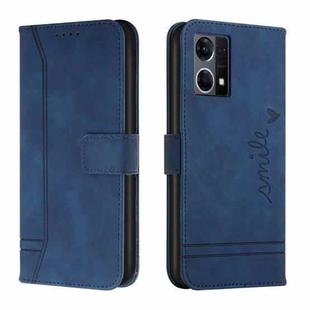 For Oppo F21 Pro 4G Retro Skin Feel Horizontal Flip Leather Phone Case(Blue)