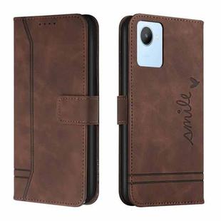 For Realme C30 Retro Skin Feel Horizontal Flip Leather Phone Case(Coffee)