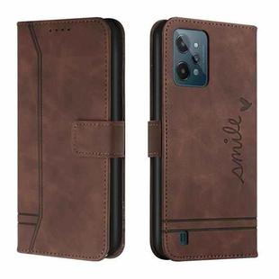 For Realme C31 Retro Skin Feel Horizontal Flip Leather Phone Case(Coffee)