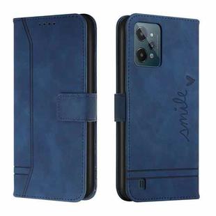For Realme C31 Retro Skin Feel Horizontal Flip Leather Phone Case(Blue)