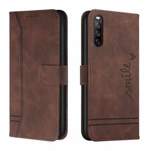 For Sony Xperia 10 IV Retro Skin Feel Horizontal Flip Leather Phone Case(Coffee)