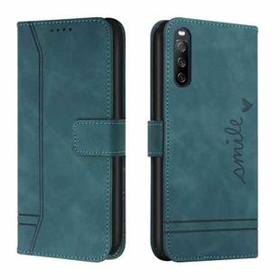 For Sony Xperia 10 IV Retro Skin Feel Horizontal Flip Leather Phone Case(Army Green)