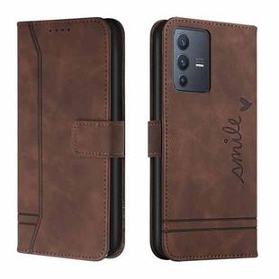 For vivo V23 5G Retro Skin Feel Horizontal Flip Leather Phone Case(Coffee)