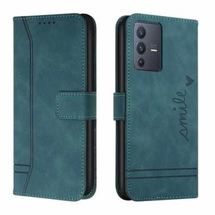 For vivo V23 5G Retro Skin Feel Horizontal Flip Leather Phone Case(Army Green)