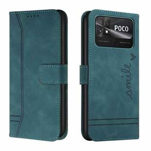 For Xiaomi Poco C40 Retro Skin Feel Horizontal Flip Leather Phone Case(Army Green)