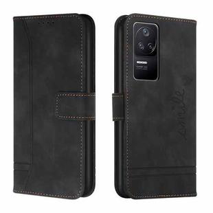 For Xiaomi Poco F4 Retro Skin Feel Horizontal Flip Leather Phone Case(Black)