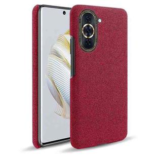 For Huawei nova 10 Pro Cloth Coated Hard Plastic Phone Case(Red)