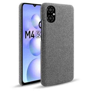 For Xiaomi Poco M4 5G Cloth Coated Hard Plastic Phone Case(Grey)