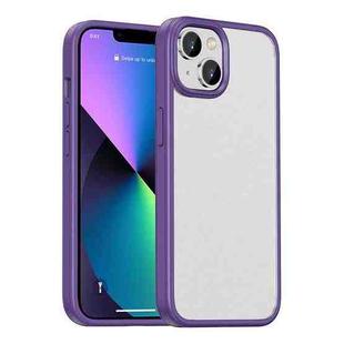 For iPhone 14 Plus Shadow Series Frosted Airbag Shockproof Phone Case (Purple)