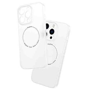 For iPhone 13 Magsafe Magnetic Frosted PP Phone Case(Transparent White)