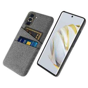 For Huawei nova 10 Pro Cloth Coated Hard Plastic Card Slots Phone Case(Grey)